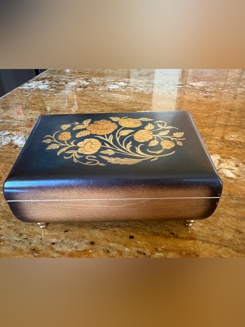 Vintage Wooden Bohme Music Jewelry Box